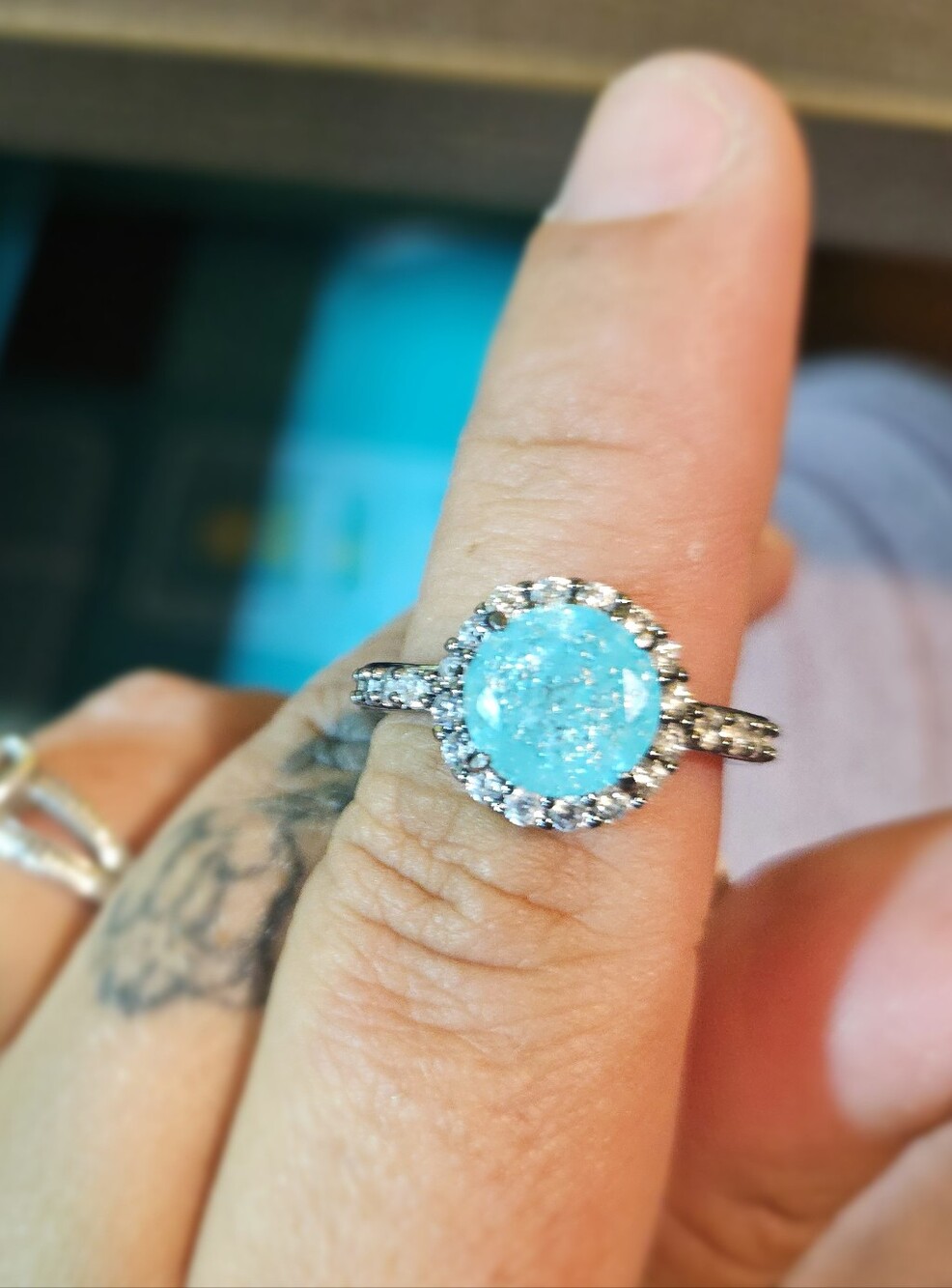 18k White Gold Filled Halo Ring